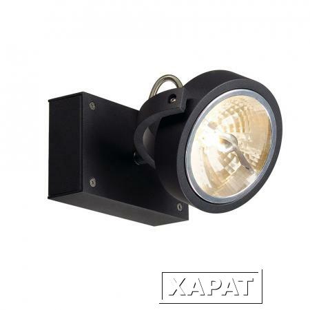 Фото KALU 1 QRB111 светильник накладной с ЭПН для лампы QRB111 50Вт макс., черный | 147250 SLV