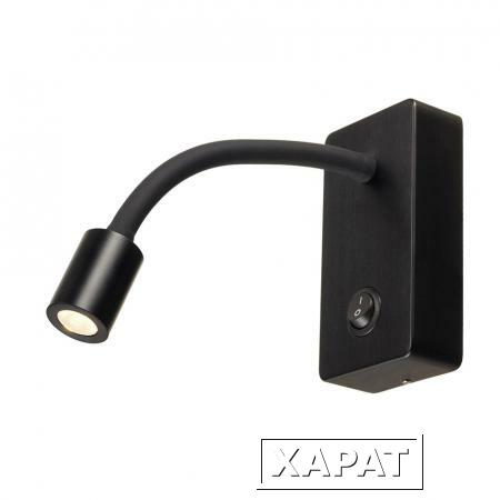 Фото PIPOFLEX светильник накладной с выключателем и PowerLED 4Вт (4.6Вт), 3000К, 200lm, черный | 146700 SLV