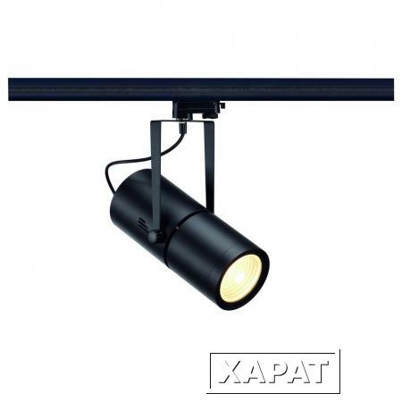 Фото 3Ph, EURO SPOT G12-E трековый светильник с ЭПРА для лампы HIT-CE G12 70Вт, 60°, черный | 153890 SLV