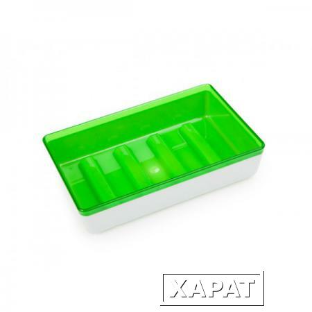 Фото Мыльница Spacy (Спэйси), зеленый п/прозрачный, BEROSSI (Изделие из пластмассы. Размер 116 х 76 х 27 мм) (АС19911000)