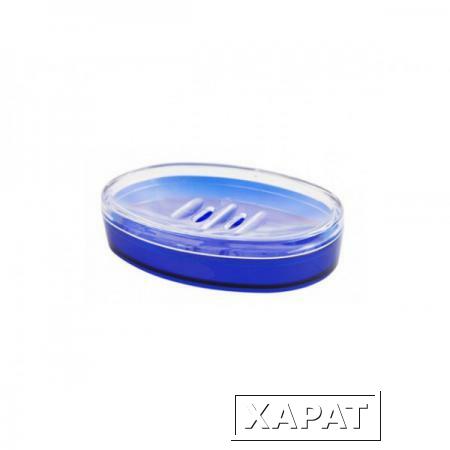 Фото Мыльница Joli, синий полупрозрачный, BEROSSI (Изделие из пластмассы. Размер 133 х 94 х 28 мм) (АС22910000)