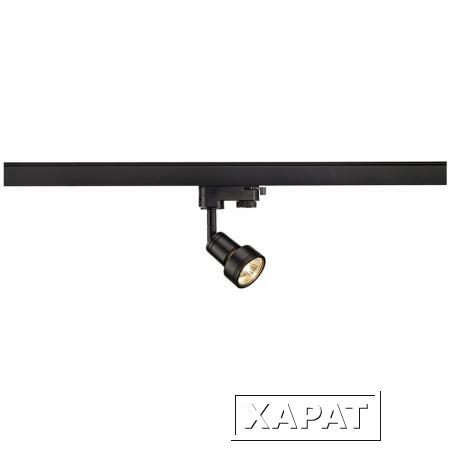 Фото 3Ph, PURI трековый светильник для лампы GU10 50Вт макс., черный | 153560 SLV