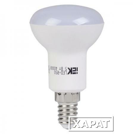 Фото Лампа светодиодная LED зеркальная 5вт E14 R50 белый; LLP-R50-5-230-40-E14