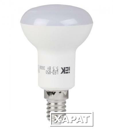 Фото Лампа светодиодная LED 5.5вт E14 белый; LL-R50-5-230-40-E14