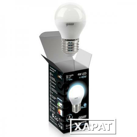 Фото Лампа светодиодная LED Globe 4Вт E27 2700К; EB105102104