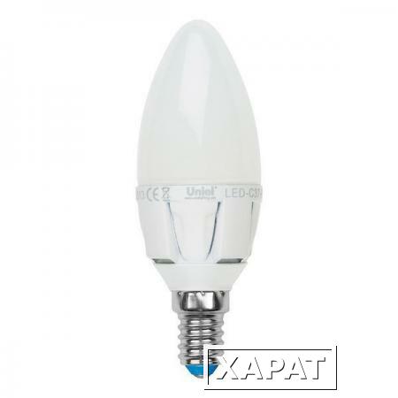 Фото Лампа светодиодная LED-C37-6Вт WW E14 FR ALP01WH пласт.; 07898