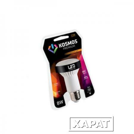 Фото Лампа светодиодная KOSMOS premium LED 8Вт REFLECTOR 63мм E27 230В 3000К; KLED8wR63230vE2727