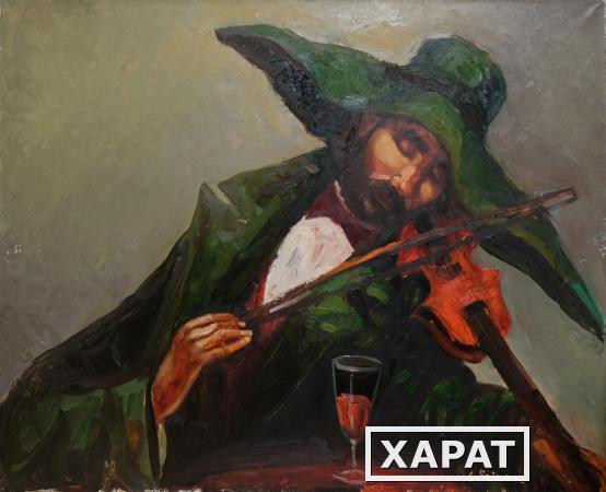 Фото Живопись портрет "Маэстро", Б.Саламов, картина маслом на холсте