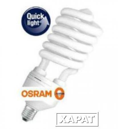 Фото Компактная люминесцентная лампа витая Osram - DULUX EL 65W 865 220-240V E40 HPF d90x246 - 4008321339942