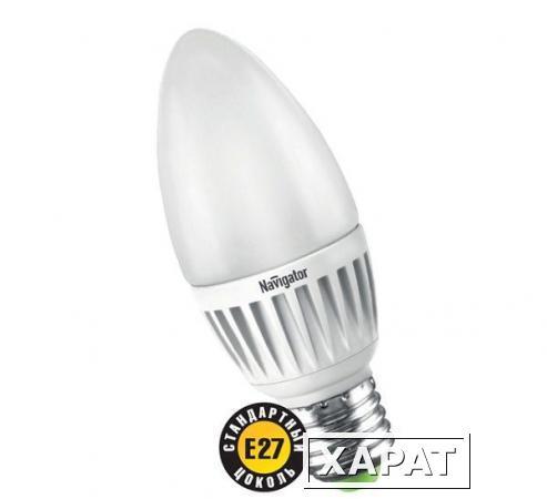 Фото Лампа светодиодная LED 5вт E27 теплый матовая свеча (94481 NLL-P-C37); 18863