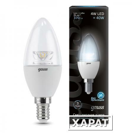 Фото Лампа светодиодная LED Candle Crystal Clear 4Вт E14 4100К; 103201204