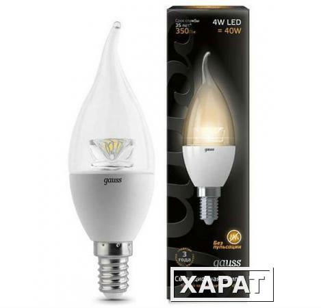 Фото Лампа светодиодная LED Candle Tailed Crystal Clear 4Вт E14 2700K; 104201104
