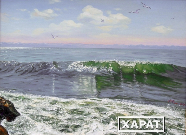 Фото Картина "Байкальский бриз", холст/масло, 80х122 см.
