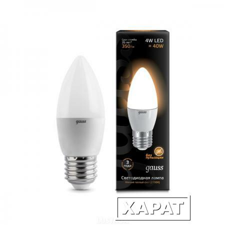 Фото Лампа светодиодная LED Candle 4Вт E27 2700К; EB103102104