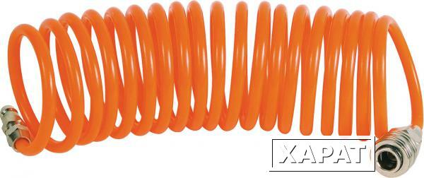Фото Шланг спиральный для пневмоинструмента Кратон PU 10м
