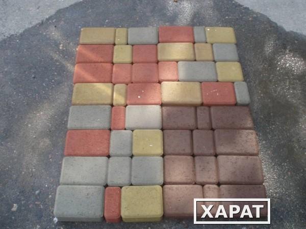 Фото Тротуарная плитка Брук тройной (красный) для садовых дорожек в Щёлково, Фрязино
