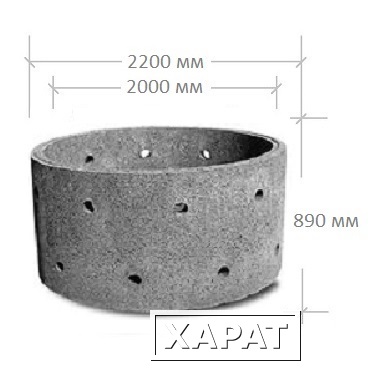 Фото Кольца бетонные ЖБИ КС 20.9 перф для септика и канализации