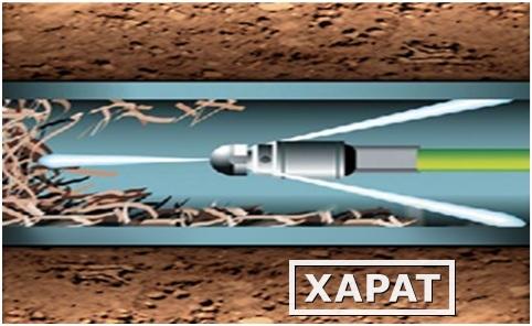 Фото Прочистка внешней канализации с помощью гидродинамического удара.