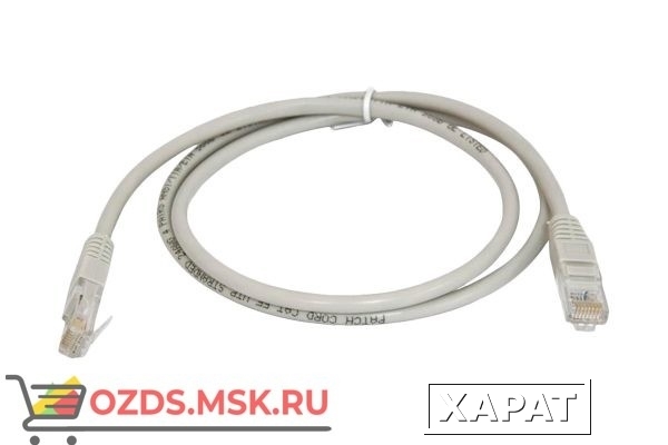 Фото Hyperline PC-LPM-UTP-RJ45-RJ45-C5e-0.5M-LSZH-GY Патч-корд