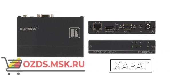 Фото TP-580RXR, до 180 м: Приёмник сигнала HDMI, RS-232 и ИК из кабеля витой пары (TP)