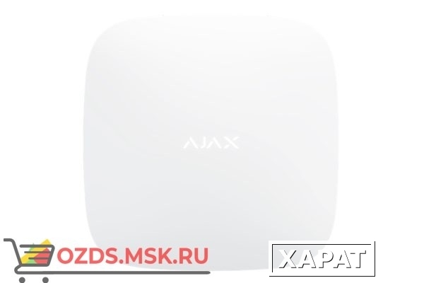 Фото Ajax Hub Plus (white) — 4 канала связи (2SIM 3G + Ethernet + WiFi): Интеллектуальная централь