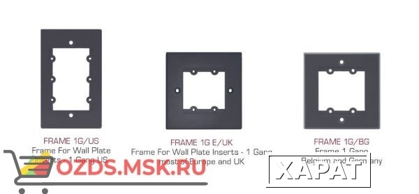 Фото FRAME-1G/US(B) Рамка, типоразмер USA 1G (для трех модулей-вставок); цвет черный