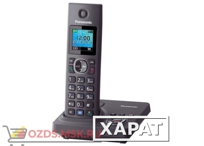 Фото Panasonic KX-TG7861RUH-с автоответчиком, цвет серый: Беспроводной телефон DECT (радиотелефон)