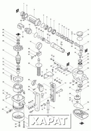 Фото Makita Игольчатый подшипник 2216 перфоратор Makita HR5000K рис.( 38)