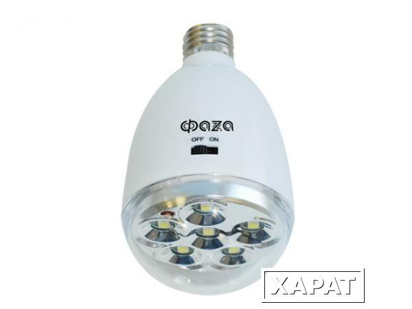 Фото Светильник-лампа аварийный светодиодный AccuF9-L1.5W-wh (бел.) E27 ФАЗА (ФАZА)