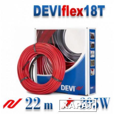 Фото Кабель нагревательный двухжильный Deviflex 18T 360 / 395 Вт 22 м; 140F1238