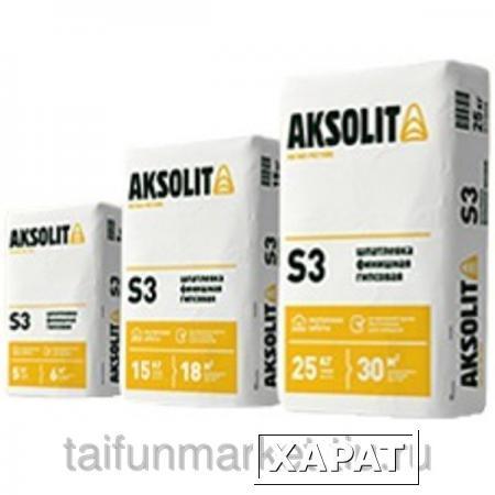 Фото Шпатлевка финишная гипсовая AKSOLIT S3 (25 кг)