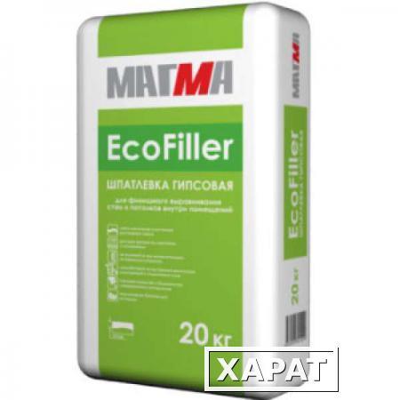 Фото Магма Шпатлевка гипсовая Магма EcoFiller Для стен, потолков 20кг