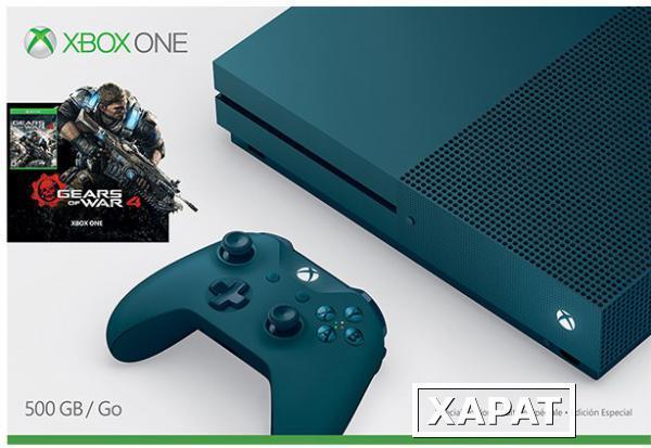 Фото Microsoft Игровая приставка Microsoft Xbox One S 500 ГБ + Видеоигра Gears of War 4 Special Edition