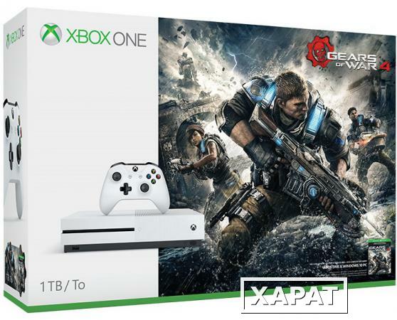 Фото Microsoft Игровая приставка Microsoft Xbox One S 1TB + Видеоигра Gears of War 4