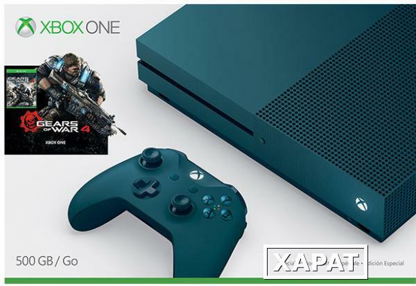 Фото Microsoft Игровая приставка Microsoft Xbox One S 500GB + Видеоигра Gears of War 4 Special Edition