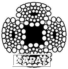 Фото Канат стальной 4Vx39S+5FC 14мм 1960 N/mm2