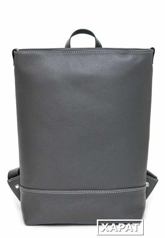 Фото Кожаный серый городской рюкзак Brick Grey
