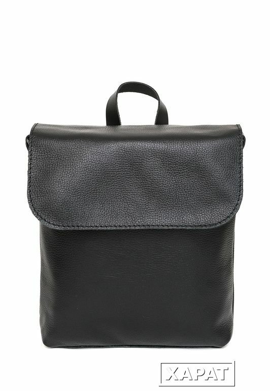 Фото Кожаный черный женский рюкзак City Mini Black