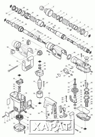 Фото Makita Плоская шайба 12 для HR4000C/ перфоратор Makita HR5001C рис.( 89)