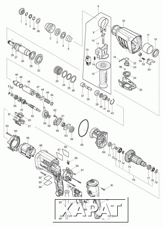 Фото Makita Плоская шайба 17 к MT361 перфоратор Makita HR2641 рис.( 106)