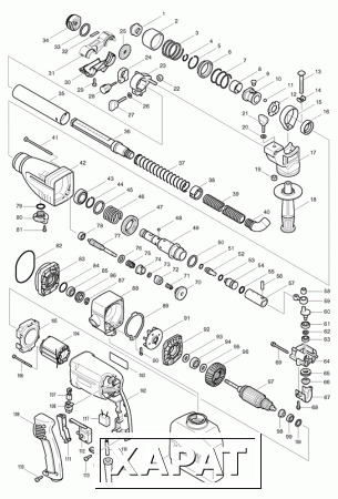 Фото Makita Плоская шайба 10 для HR2430/ перфоратор Makita HR2641 рис.( 74)