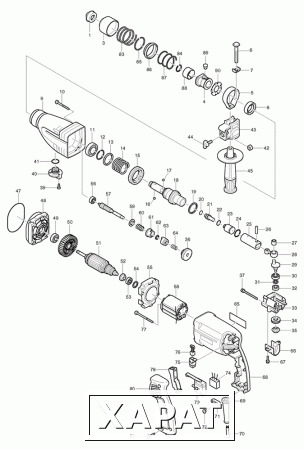 Фото Makita Плоская шайба 29 для HR2410/ перфоратор Makita HR2431 рис.( 45)