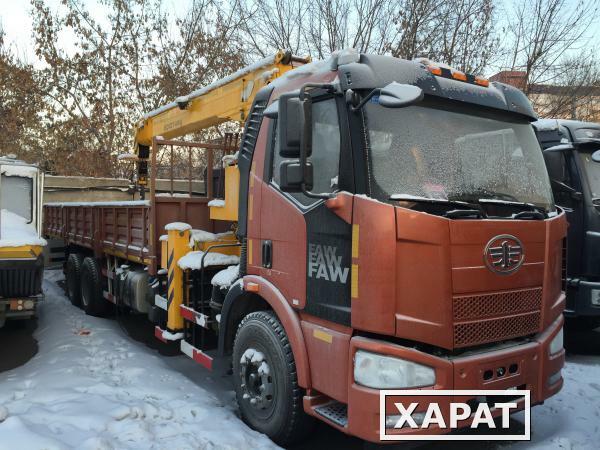 Фото Бортовой грузовик FAW 15т с КМУ 10т