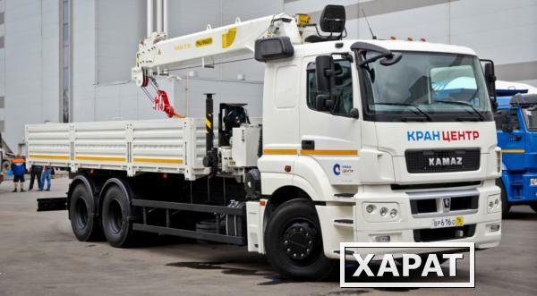 Фото Palfinger Inman IT 120 с металлической платформой на шасси Камаз-65207