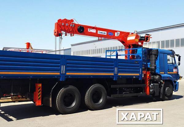 Фото KANGLIM KS1256G-II TOP с металлической платформой на шасси КАМАЗ-65117-3010-48