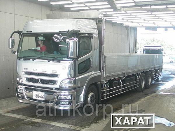 Фото Грузовик бортовой MITSUBISHI SUPER GREAT кузов FU55VZ гв 2014 грузопод 13,9 тн борт 9,62 м пробег 325 т.км