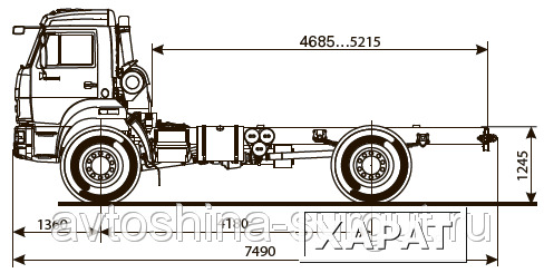 Фото Грузовой автомобиль шасси Камаз 43502-3036-45