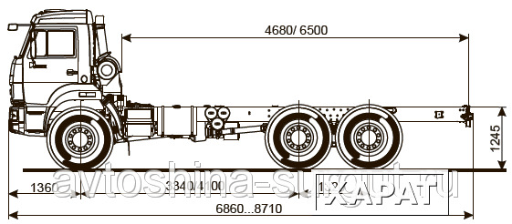 Фото Грузовой автомобиль шасси Камаз 5350-3060-42