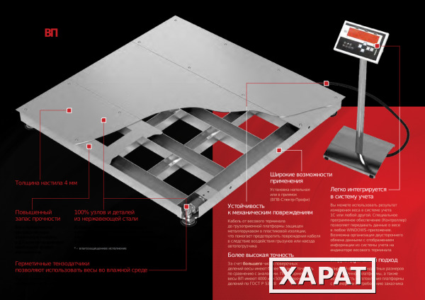 Фото Платформенные весы напольные ВПП-2 «Спектр-Стандарт» 1000х1500