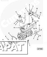 Фото Фитинг компрессора воздушного Cummins ISX QSX 3680998 3680997